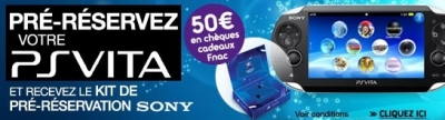 Fnac.com при покупке PS Vita дарит €50 