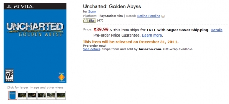 Uncharted: Golden Abyss можно купить уже сейчас